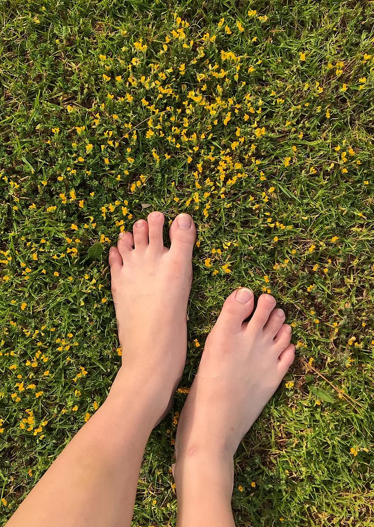 walking on grass