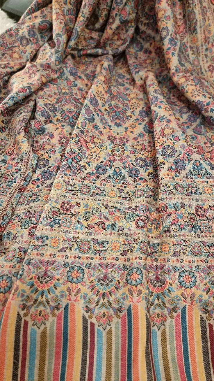 Stunning Floral Kani Kashmiri Pashmina Shawl A Touch of Natures Elegance