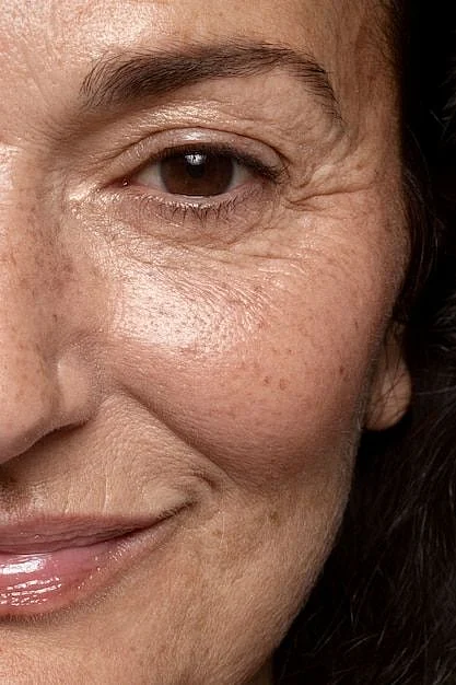 Cerrar en la textura de los poros de la cara Foto Premium