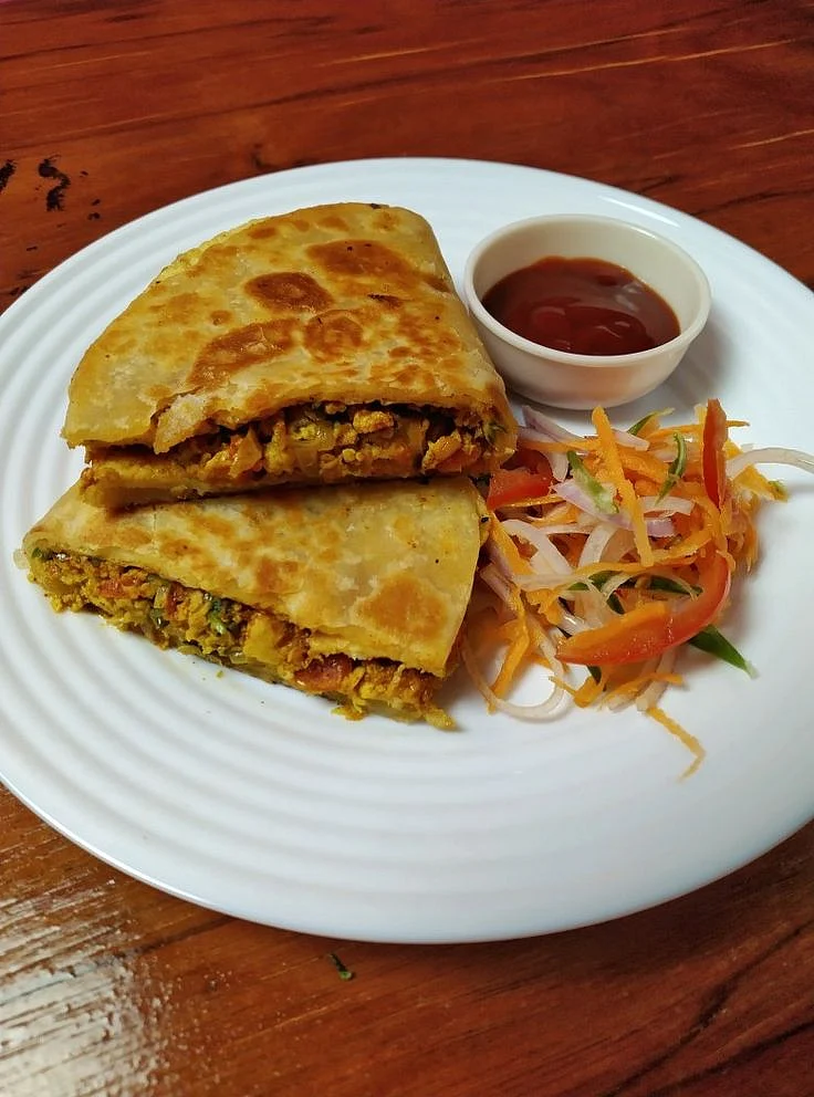 Egg Bhurji and Paratha