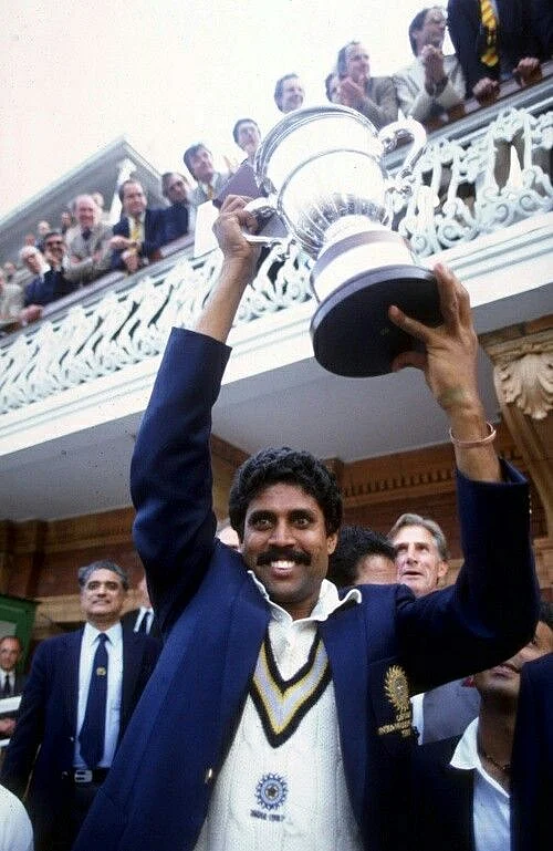 Kapil Dev holding high the world cup Proud moment…