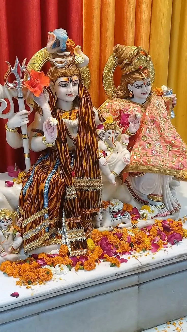 Worship of Lord Shiva and Goddess Parvati