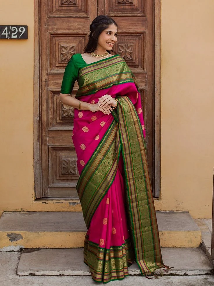Exquisite Kanjeevaram Silk Sarees Online Tulsi Weaves 1