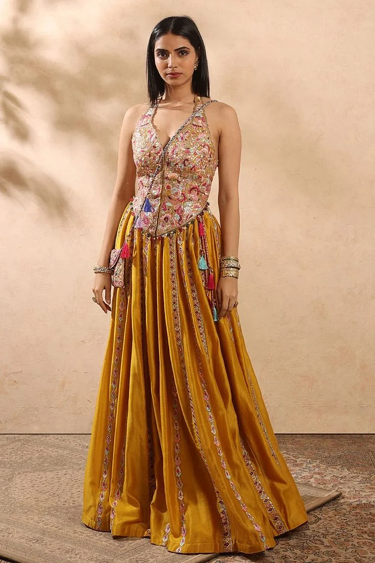 Embroidered Corset Blouse