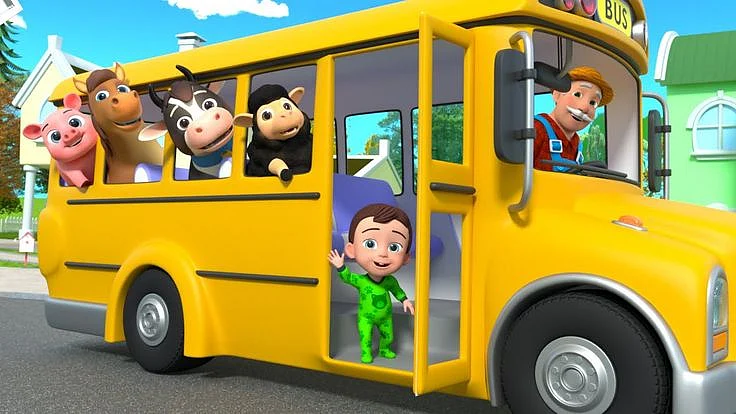The Wheels on The Bus Song Animal Version Lalafun Nursery Rhymes Kids Songs