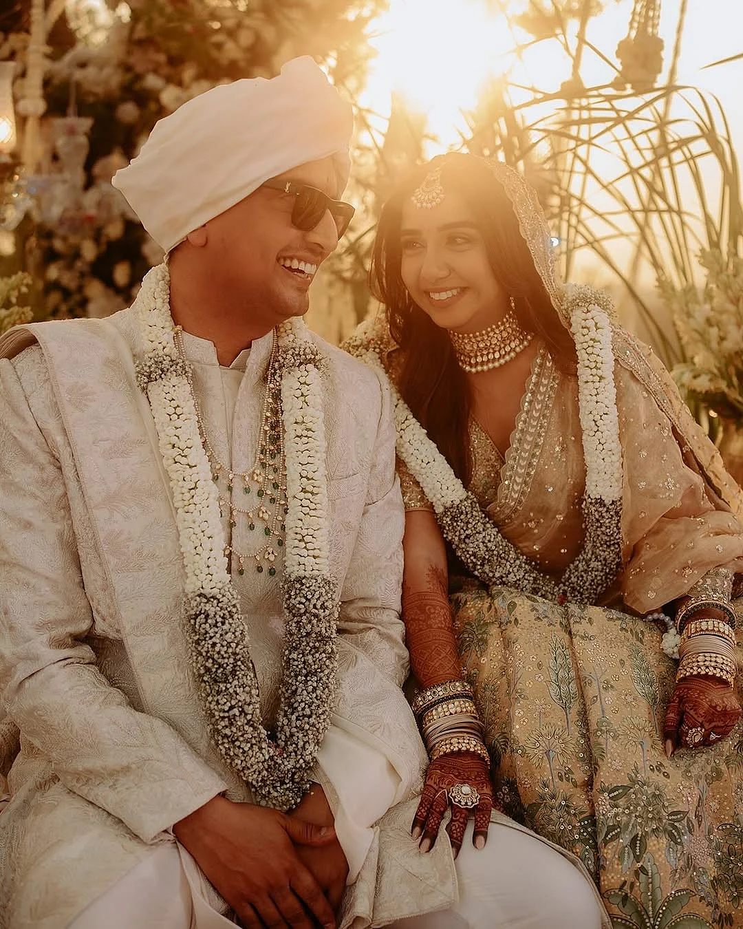 25.2.25 …vrishankkhanal and I are wearing custom outfits and jewels by anitadongre Styled by aakrutisejpal Makeup by sahithya.shetty Hair by shrushtibirje23 by theweddingfiles Wedding planners pla 1