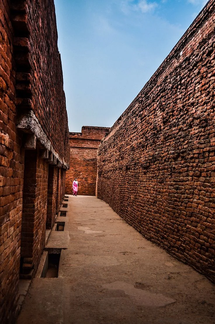 The Walkway Ruins of Nalanda University Bihar…