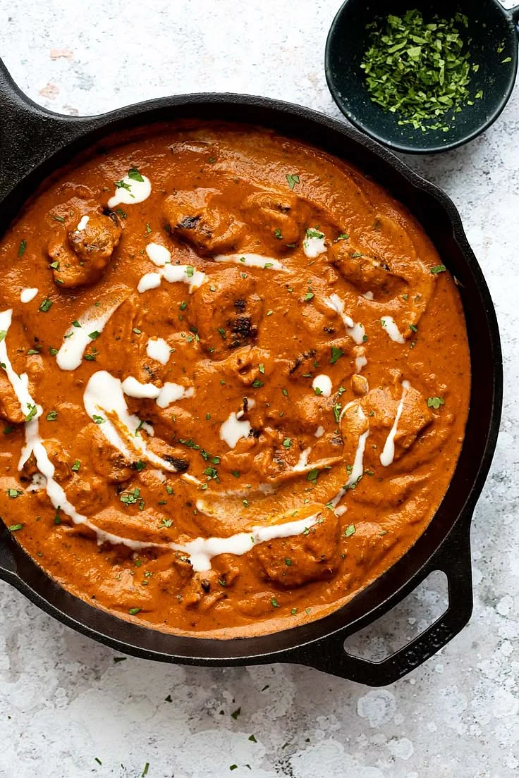 Rumali Roti and Butter Chicken