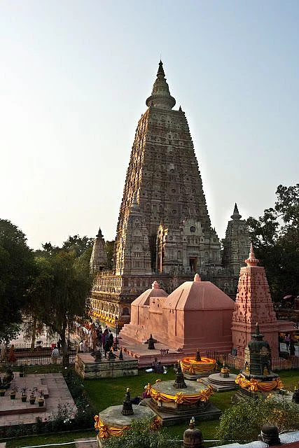 Mahabodhi Temple Complex at Bodh Gaya India
