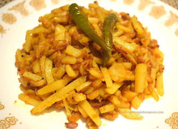 Bihari style Aloo Bhaji Spicy Potato Fry Rumki s Golden Spoon
