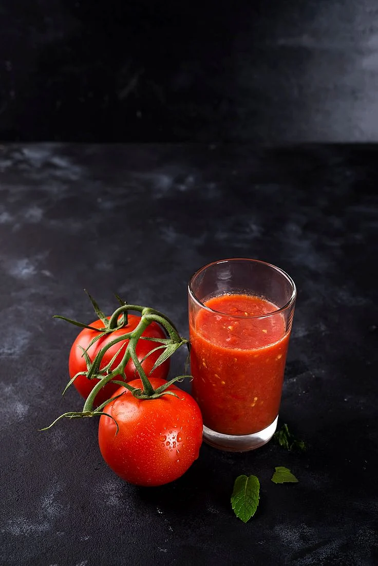 Tomato juice in glass