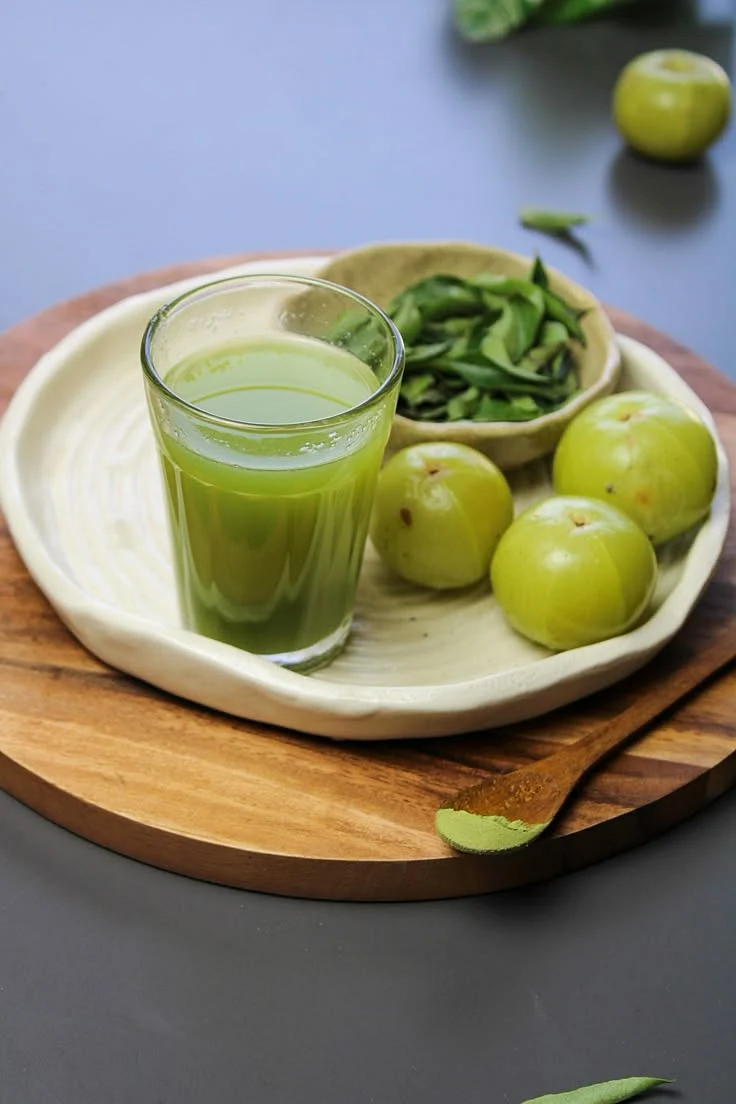 Amla Curry leaves Moringa Juice