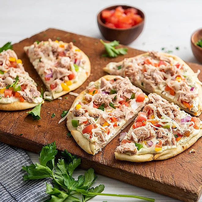 Tuscan Tuna Flatbread Pizza Chicken of the Sea