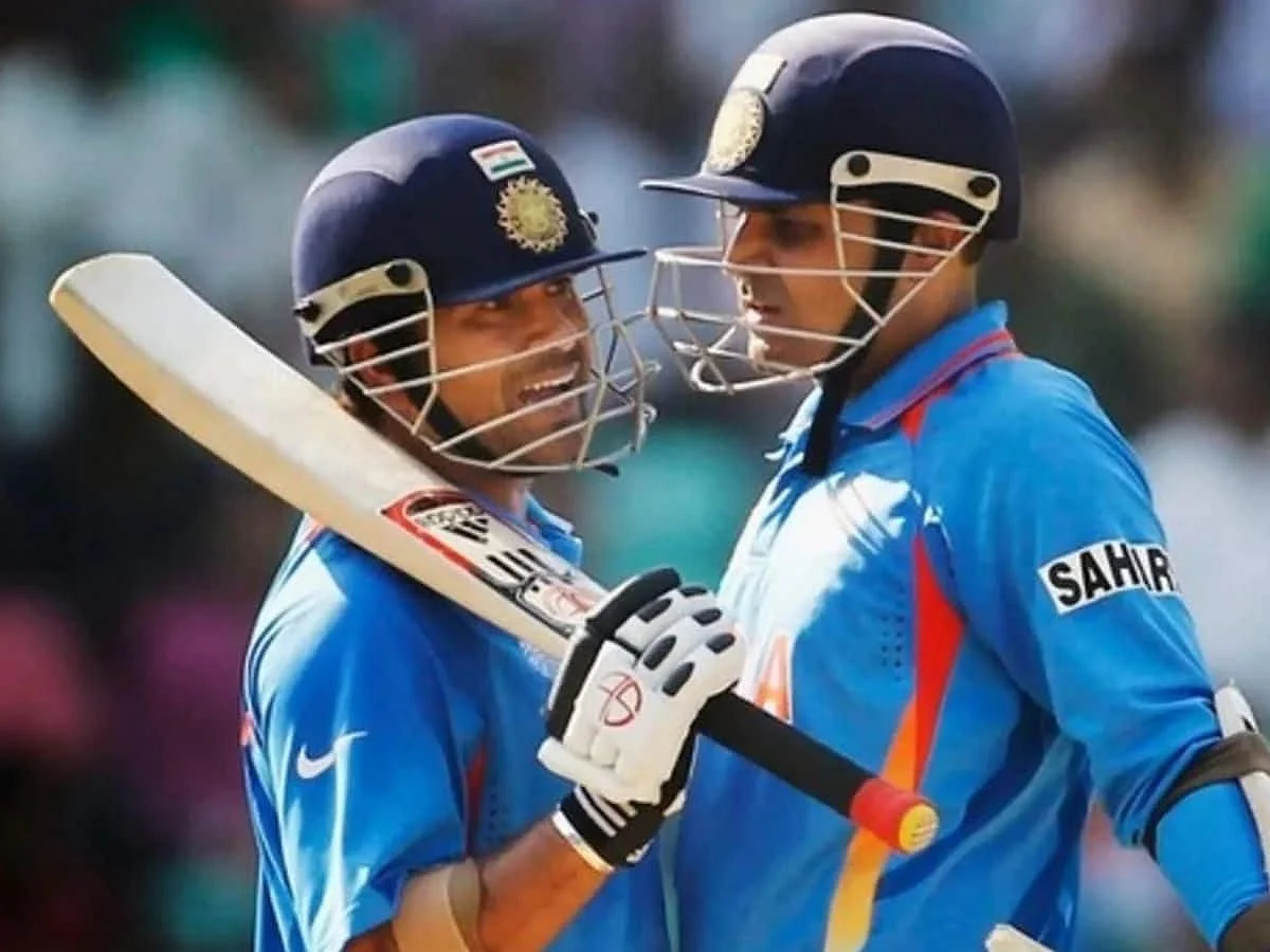 Virender Sehwag and Sachin Tendulkar