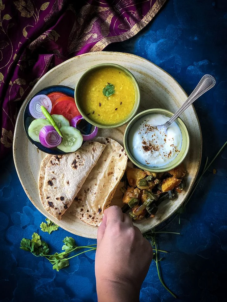 Everyday Healthy Vegetarian Indian Meals Indian Thali 3