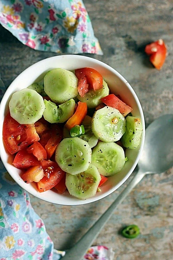 Cucumber and Tomato