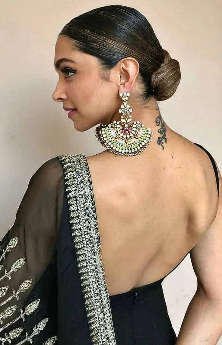 sleek low bun