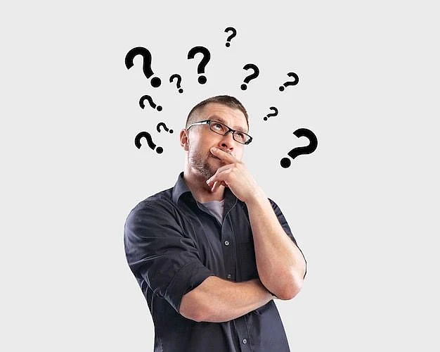 Premium Photo Confused Afro Guy Has Too Many Questions and No Answer White Background
