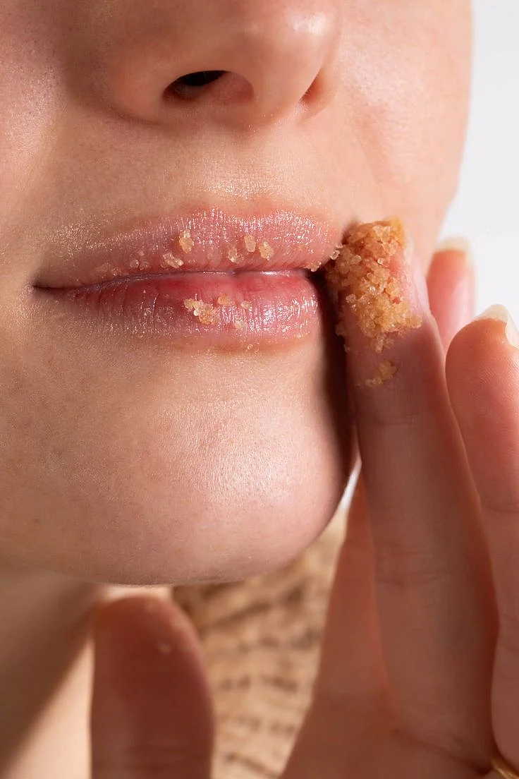 Natural Exfoliating Peach Lip Scrub