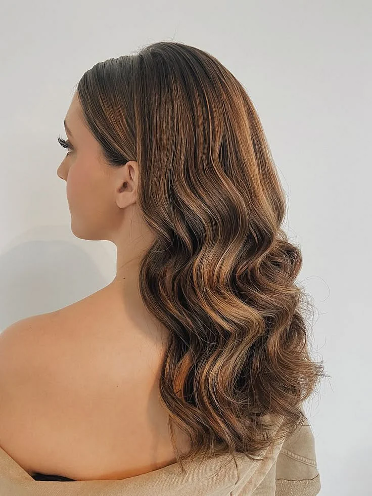 Side Parting Curl Open Hair
