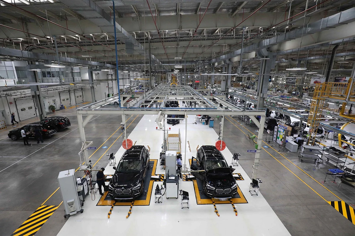 bmw careers india location chennai plant production line view from above