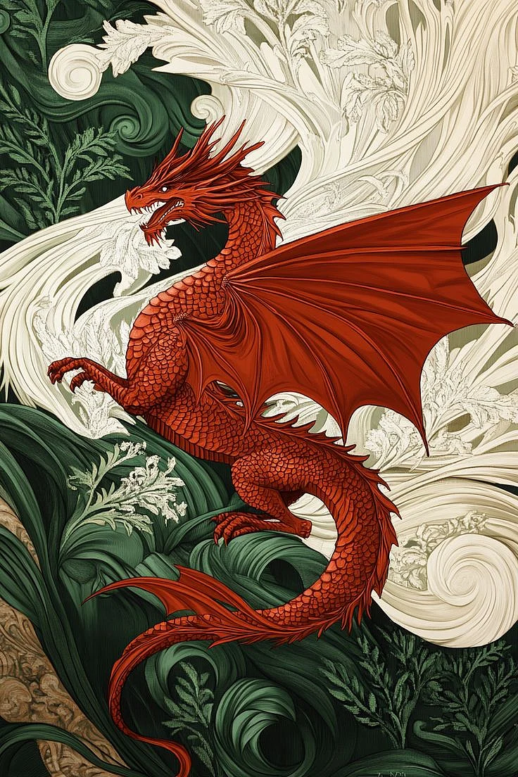 Dragon of Wales Canvas 40 x 60 cm