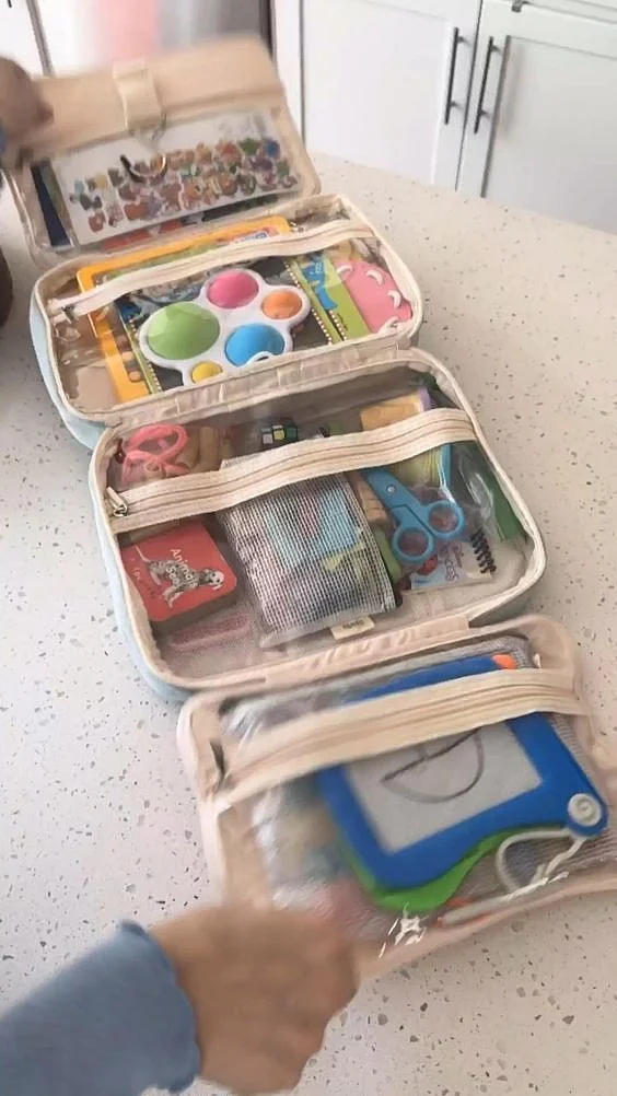The ultimate road trip toddler entertainment bag