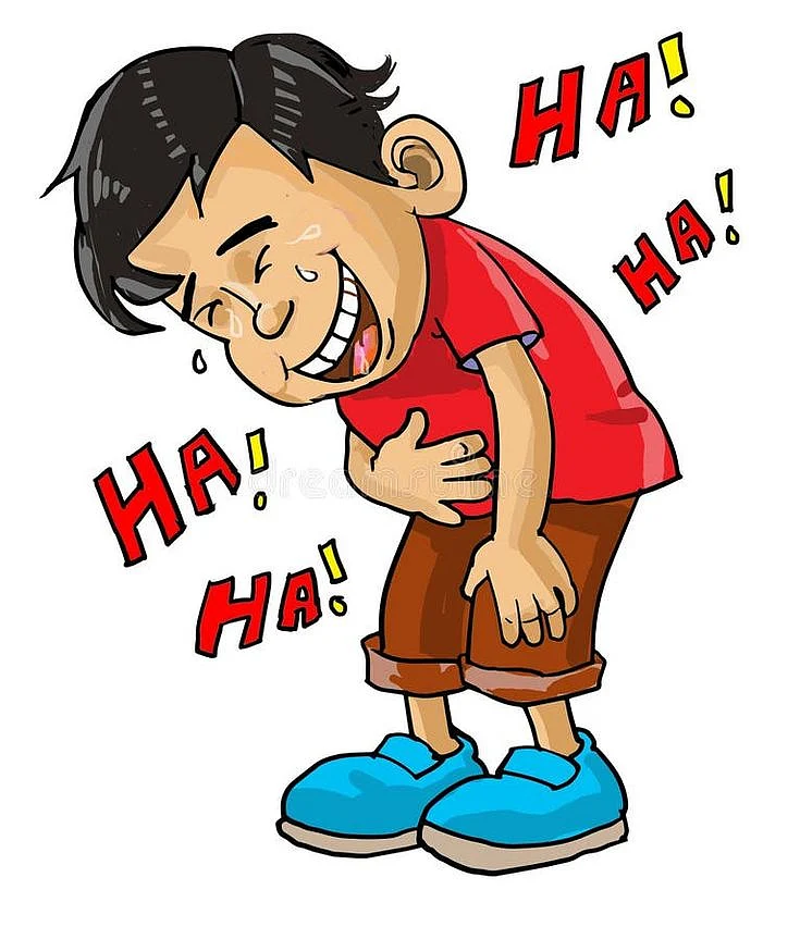Cheerful Cute Kid Laugh so Hard Cartoon Character Stock Illustration Illustration of expression heard 159617166