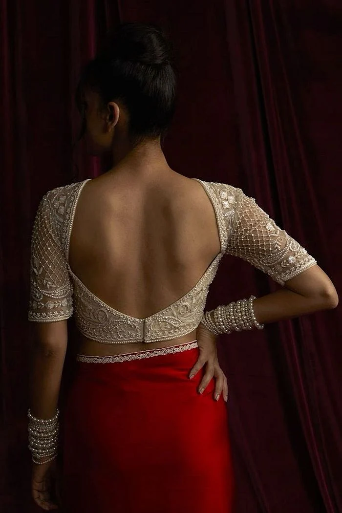40 Stunning Backless Blouse Designs That Wowed Us