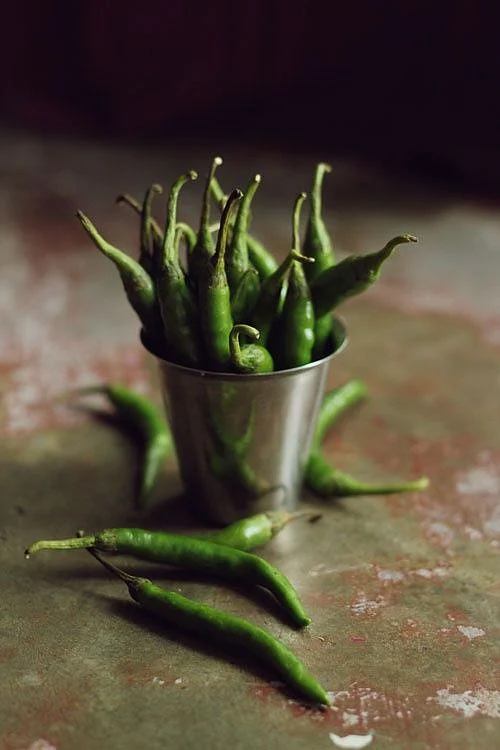 green chillies. 1