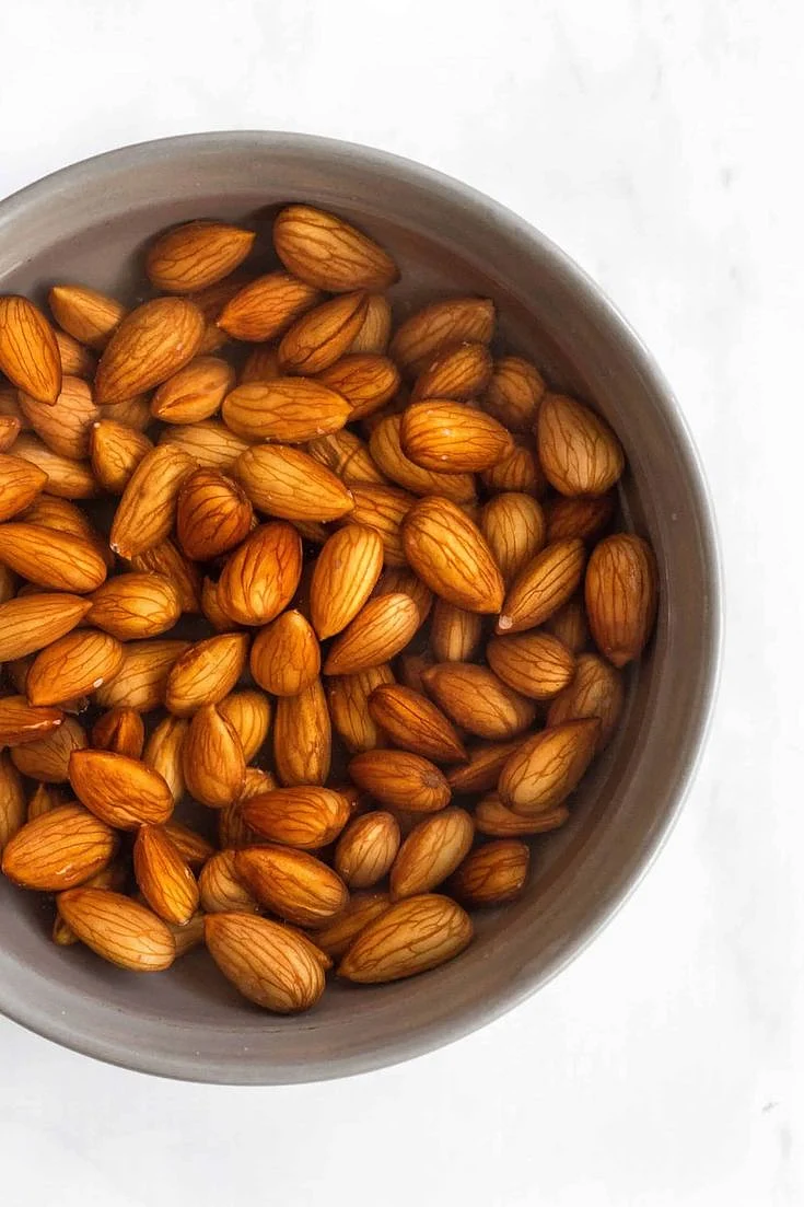 soaked almonds. 2