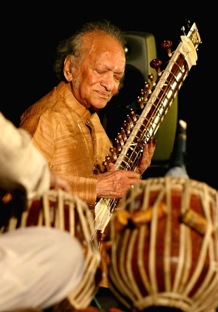 Sitar player Pt Ravi Shankars wife Sukanya Rajan at the concert Music in the Park in New Delhi on Saturday