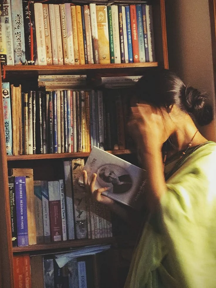 Desi library aesthetic