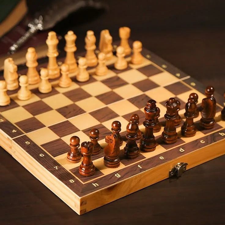 Magnetic Wooden Chess Set 11 x 11 Inches