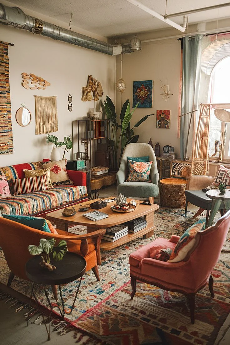 21 Vibrant Boho Living Room Decor Ideas for Color Lovers