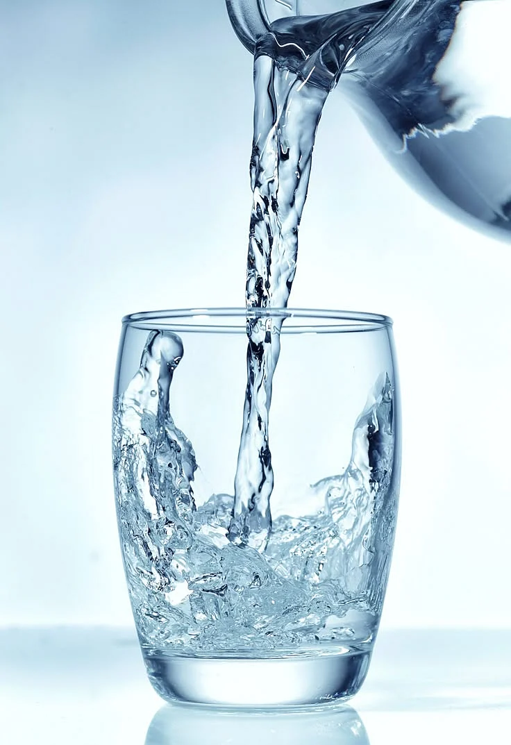 drinking hot water