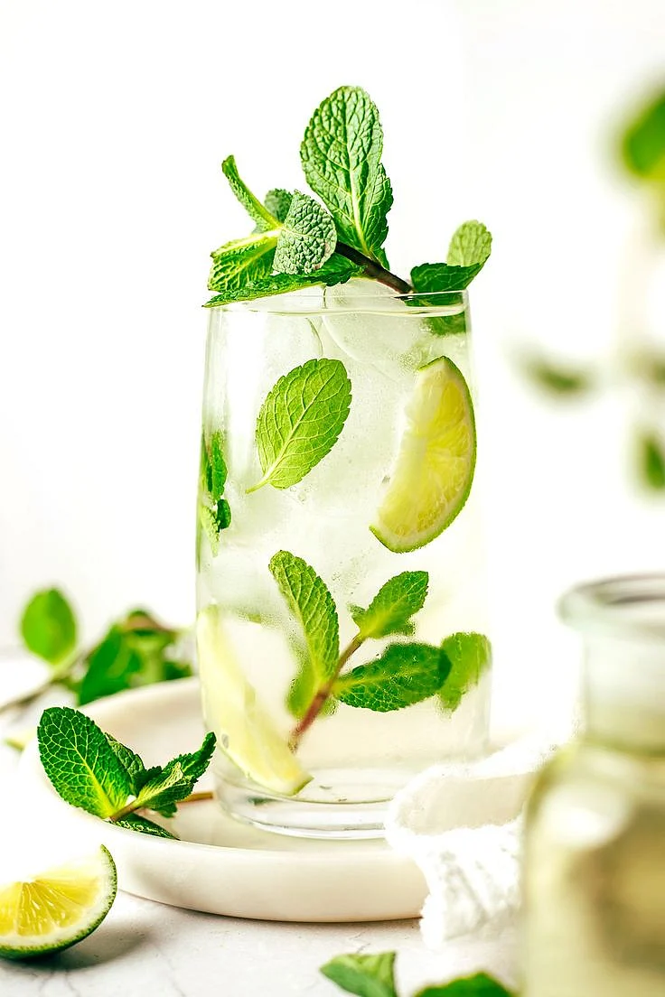 Mint water. 1