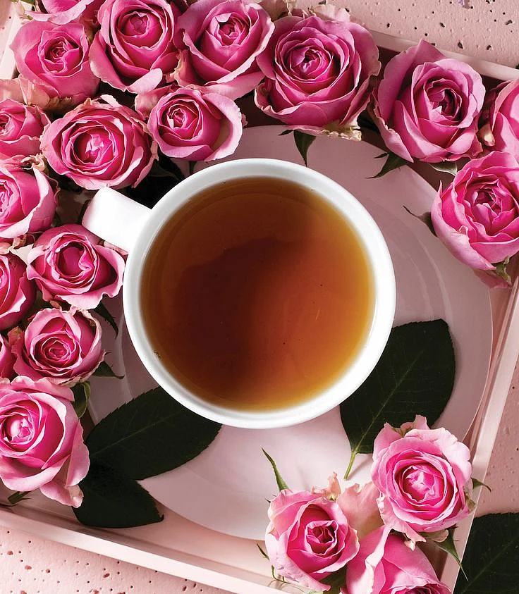 Rose leaf tea
