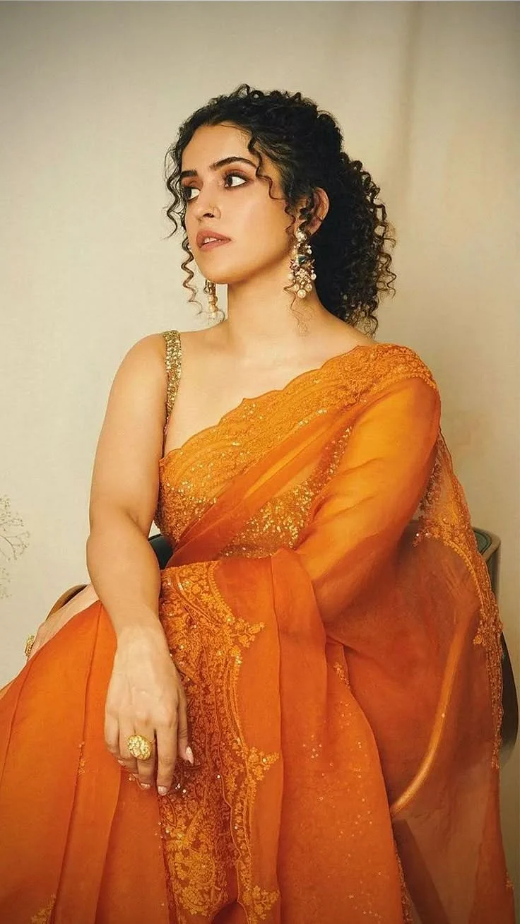 Orange Saree 5