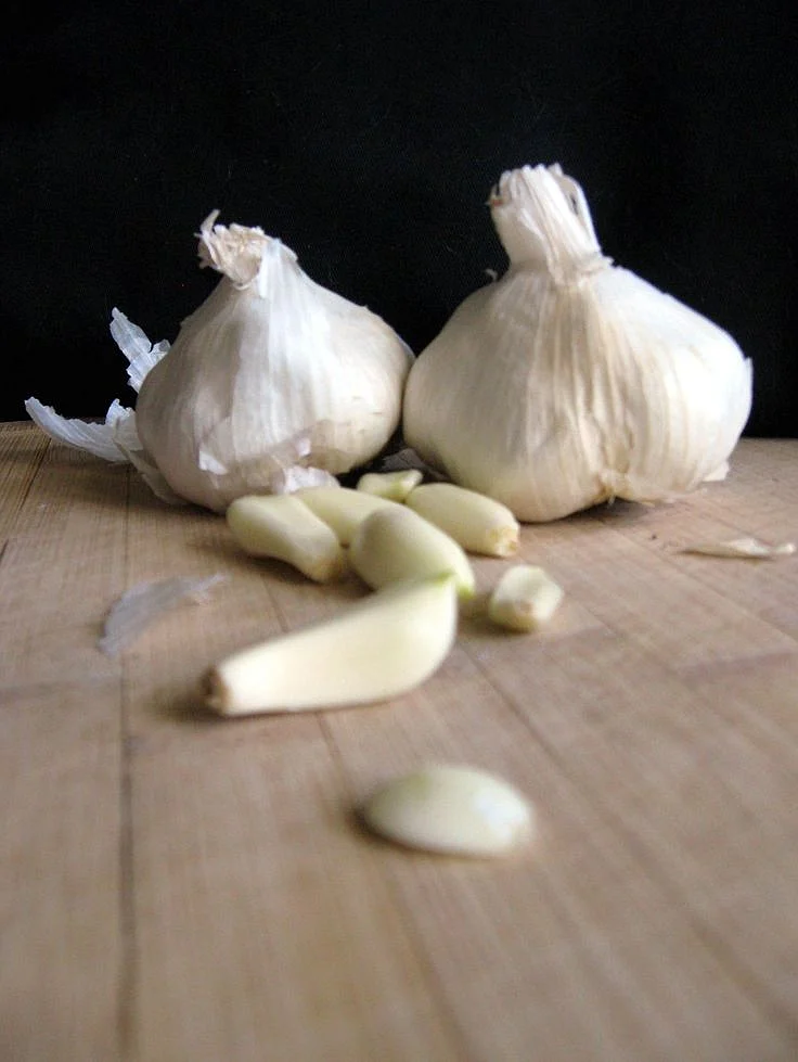 raw garlic. 2