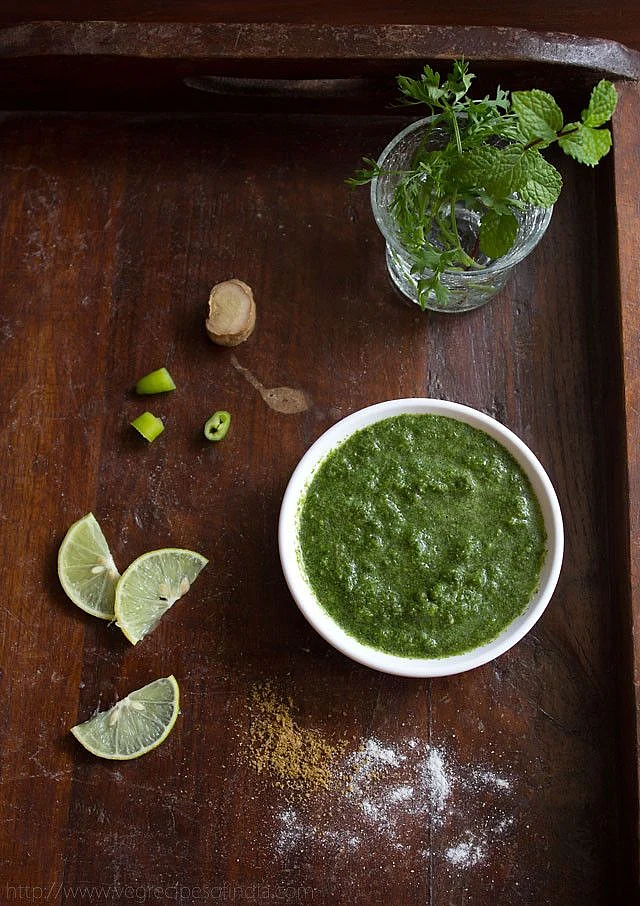 Mint chutney. 9