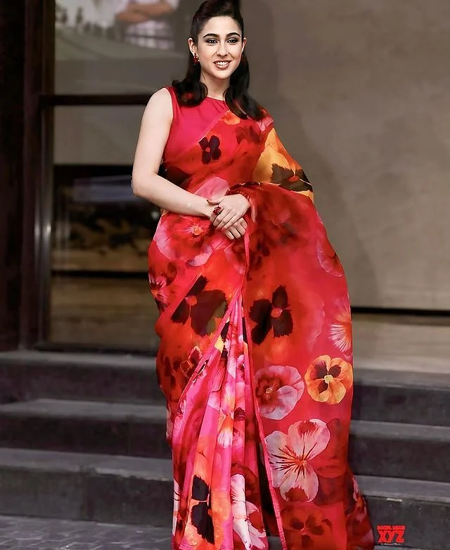 Printed Plain Sarees
