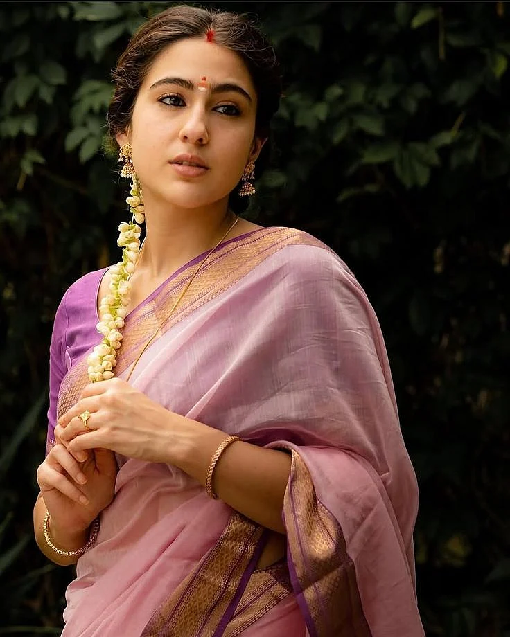 Printed Plain Sarees