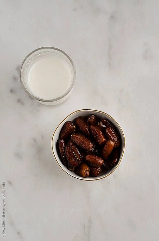 dates with milk. 5