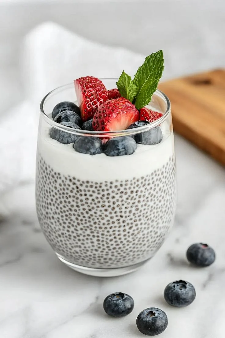 chia seeds with milk