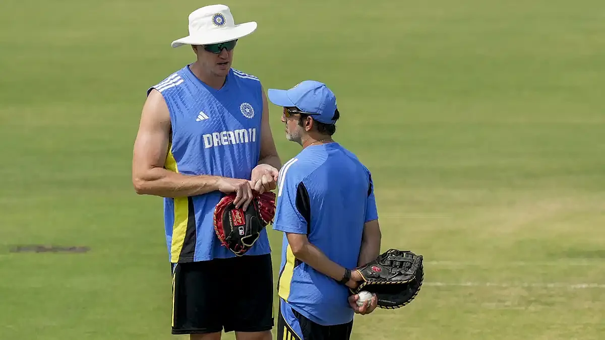 Gautam Gambhir with Morne Morkel