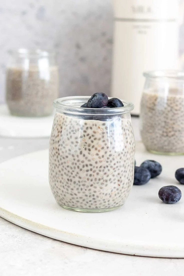 chia seeds with milk. 8