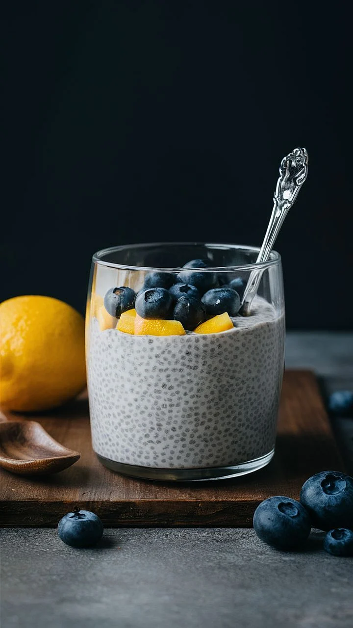 chia seeds with milk. 2