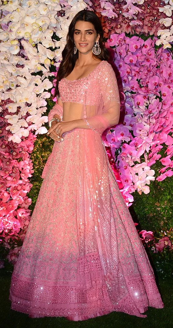 Kriti Sanon looked stunning in a designer lehenga at a wedding event in Mumbai Image Source Vogue