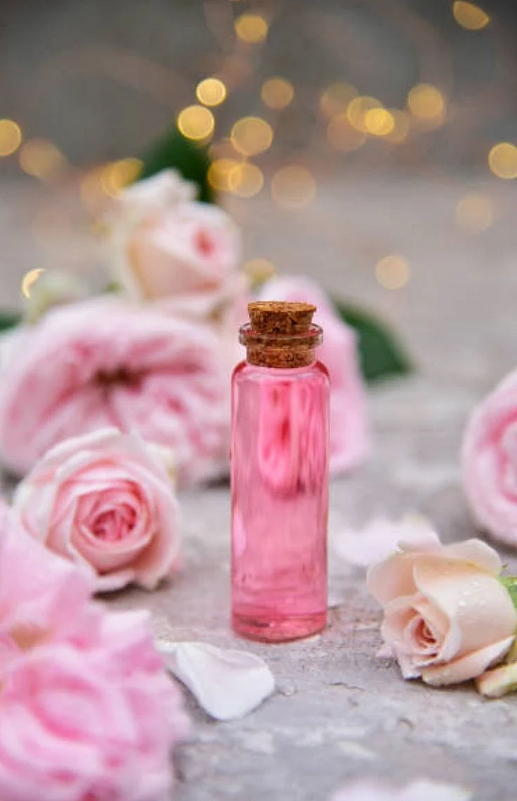 lemon juice with rose water. 7
